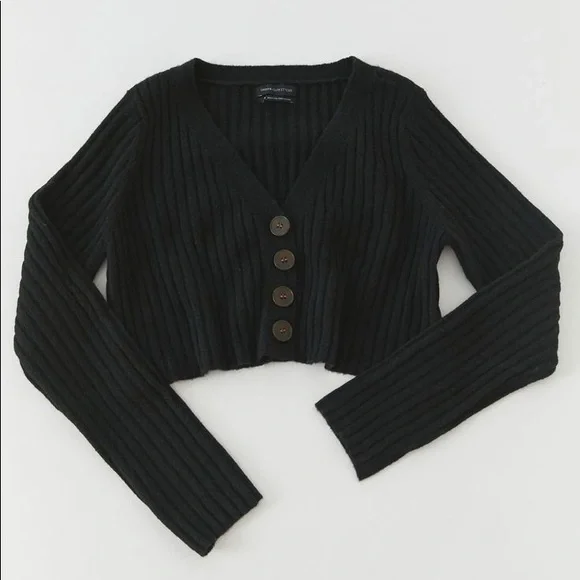 Urban Outfitters Sweaters Uo Rose Ribbed Cropped Cardigan